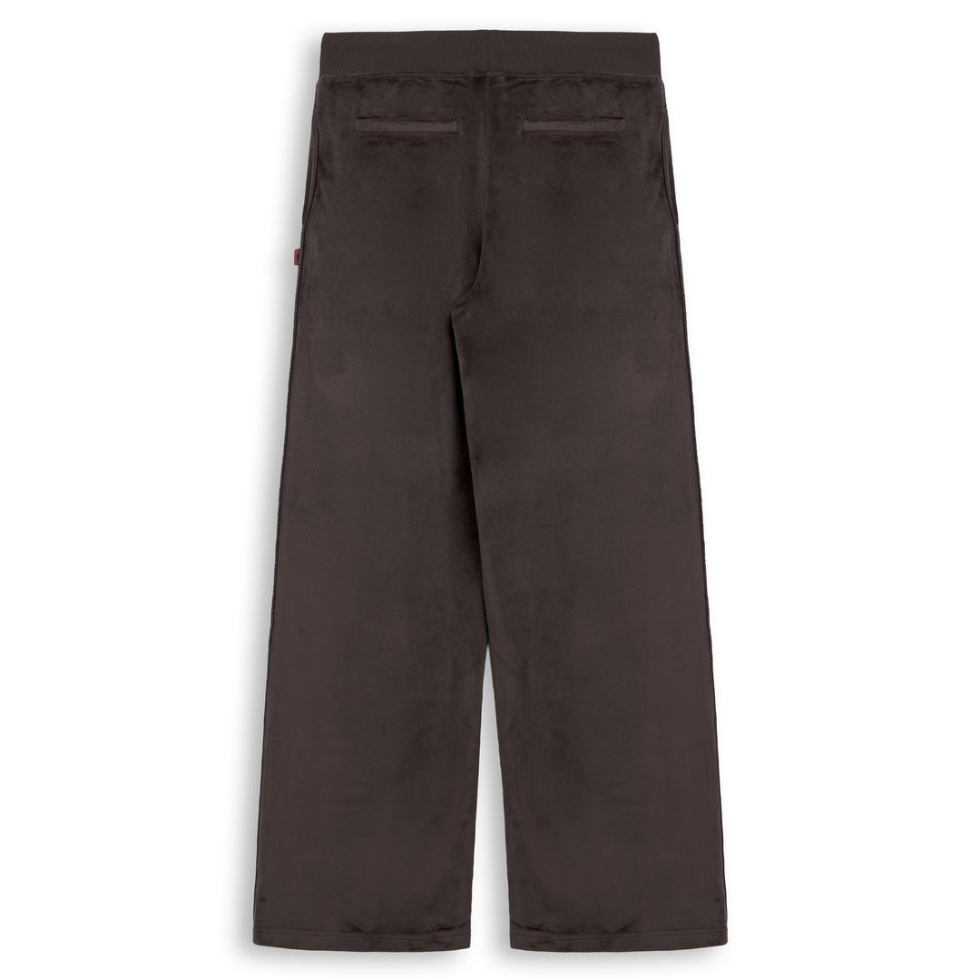 Brown Women's Wide Fit Velvet Sport Trousers main