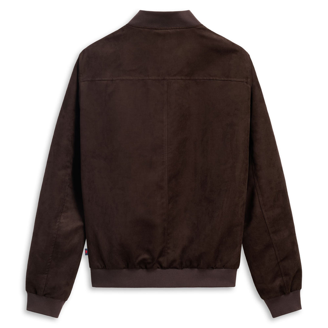 Brown Men's Casual Short Jacket in Simil Suede main