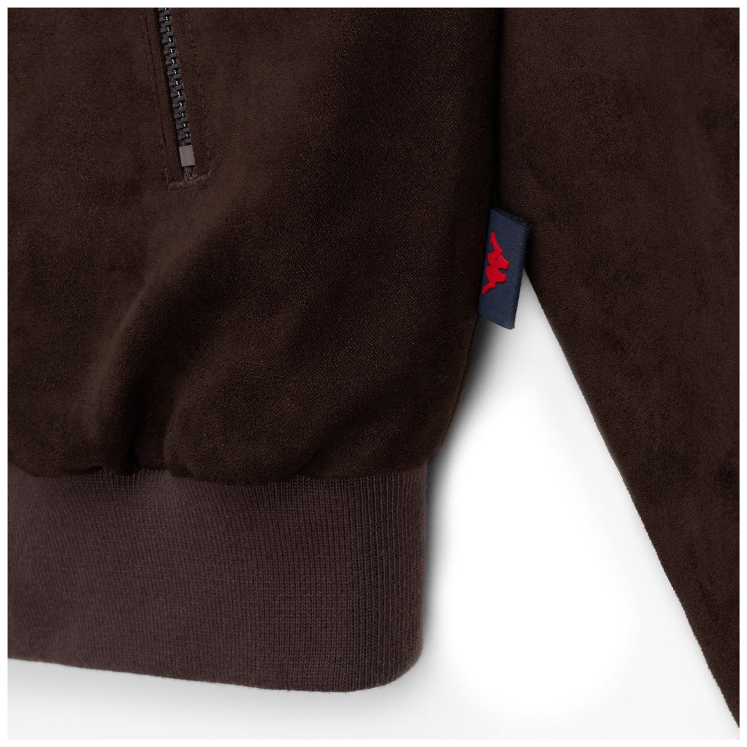 Veste courte décontractée marron pour homme en imitation daim main
