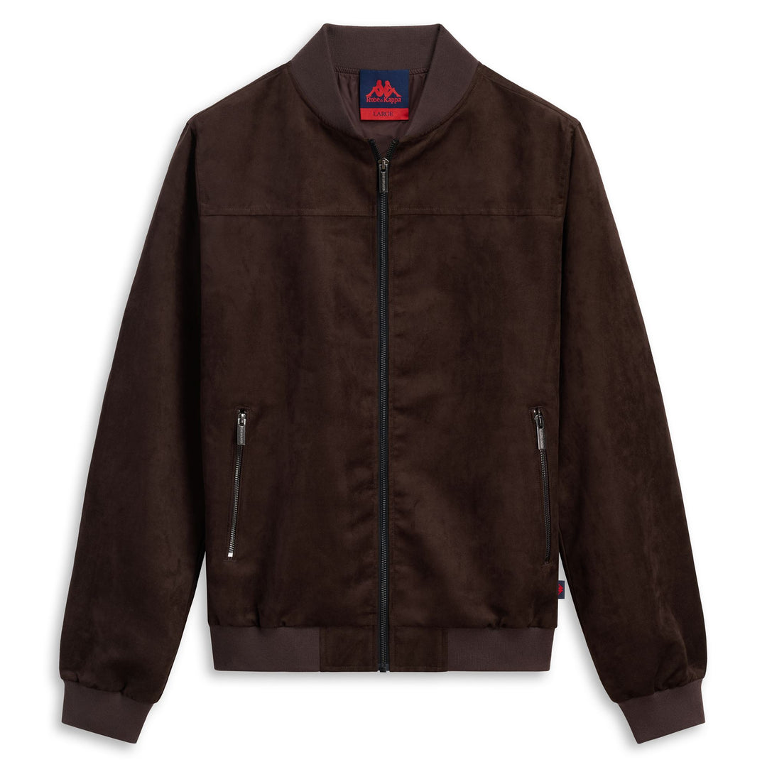 Veste courte décontractée marron pour homme en imitation daim 01