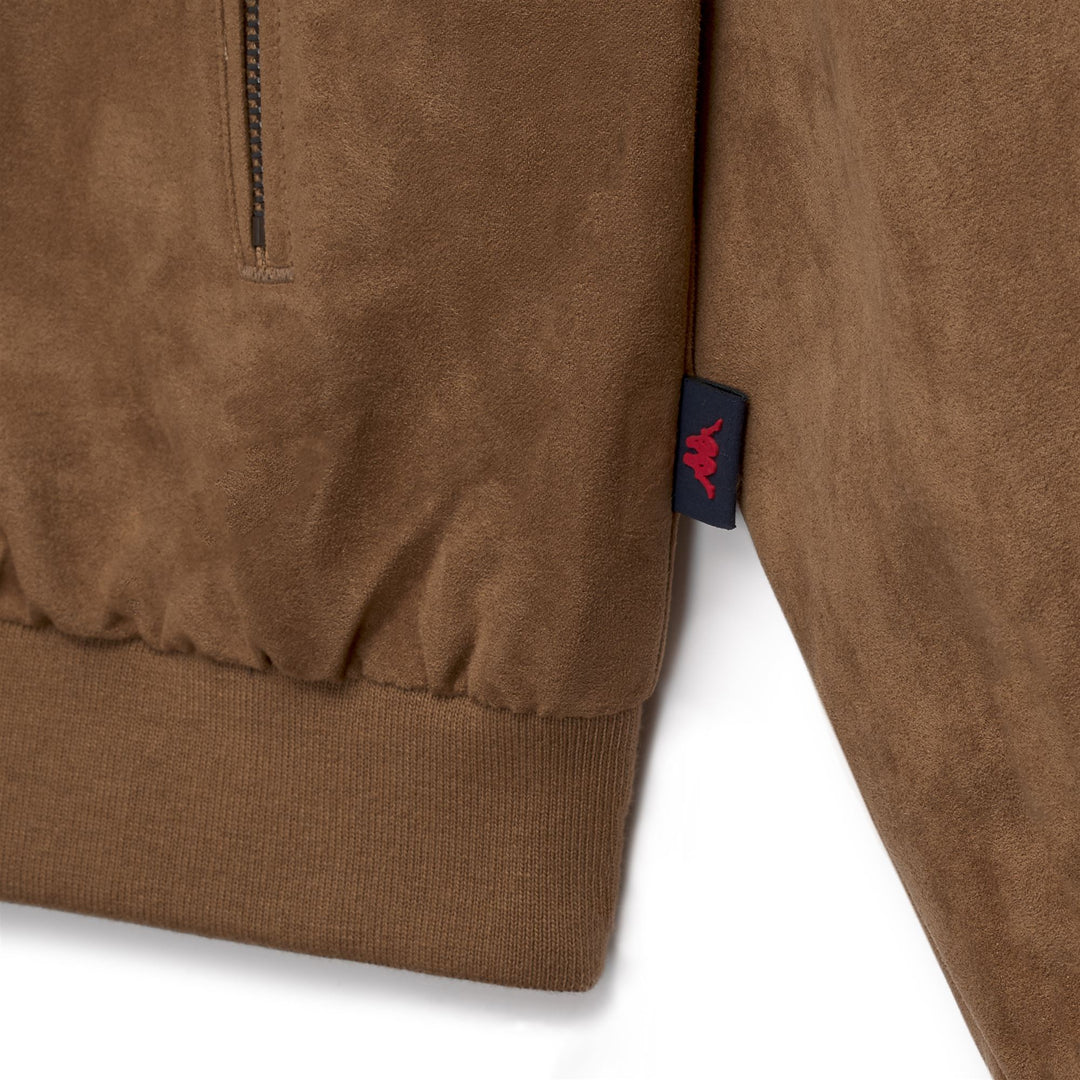 Men's Brown Classic Short Jacket in Simil Suede main