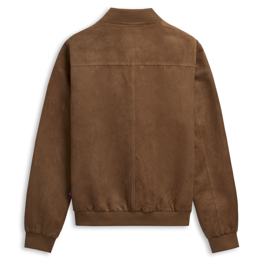 Chaqueta corta clásica marrón para hombre en símil ante 02