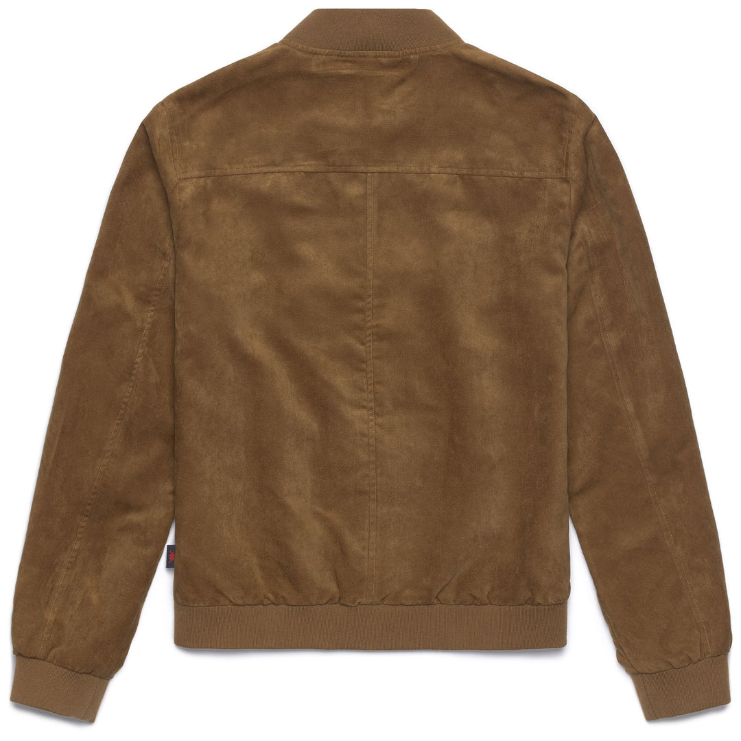 Brown Men's Classic Short Suede Jacket with Ribbed Details main