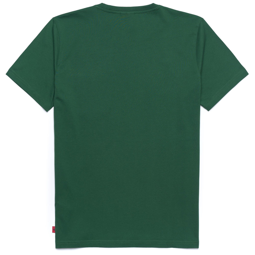 T-Shirt in Cotone Slim Fit Verde Eden con Taschino Uomo main