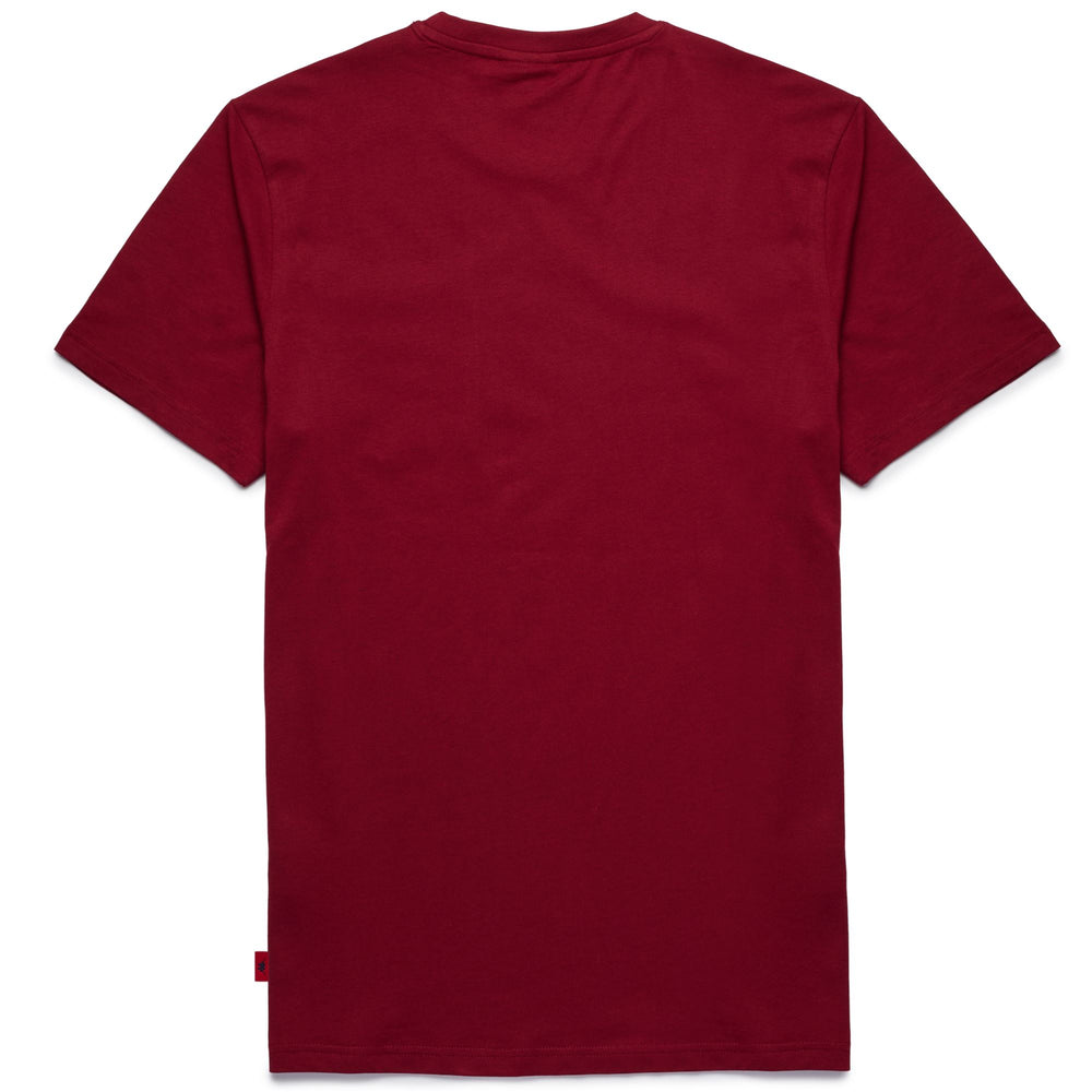 Granata Red Men's Slim Fit Cotton T-Shirt with Chest Pocket 02