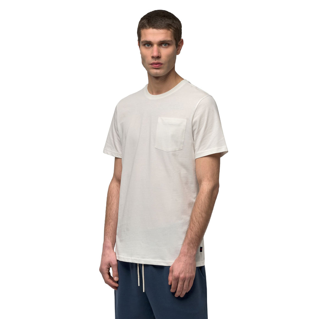 T-shirt blanc pour homme, coupe ajustée, en coton décontracté 01
