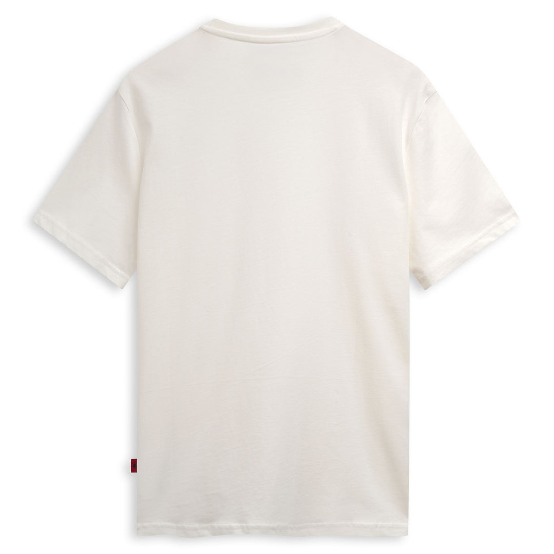 T-shirt blanc pour homme, coupe ajustée, en coton décontracté main