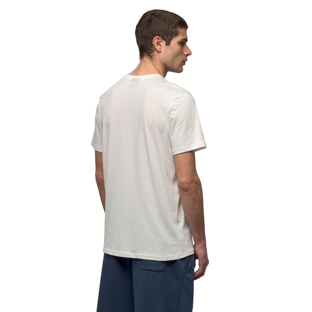 T-shirt blanc pour homme, coupe ajustée, en coton décontracté main