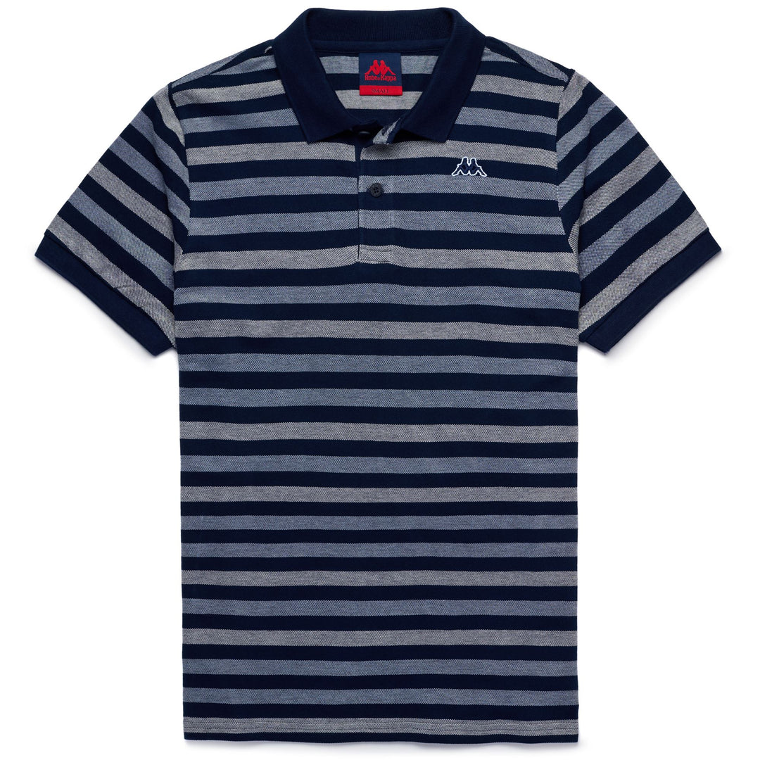 Polo Classica Slim Fit Uomo Blu e Bianca 01