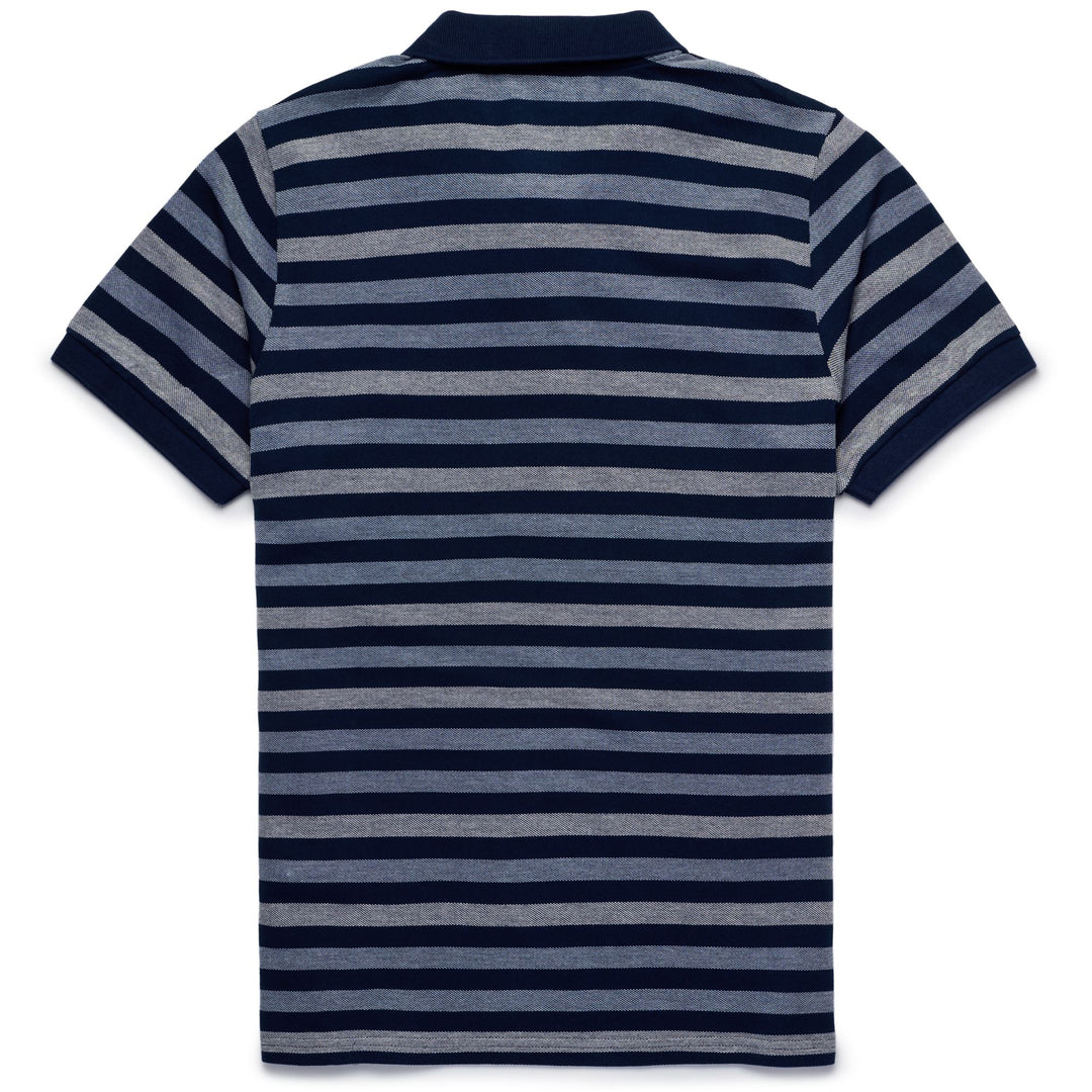 Polo clásico azul y blanco de corte entallado para hombre main