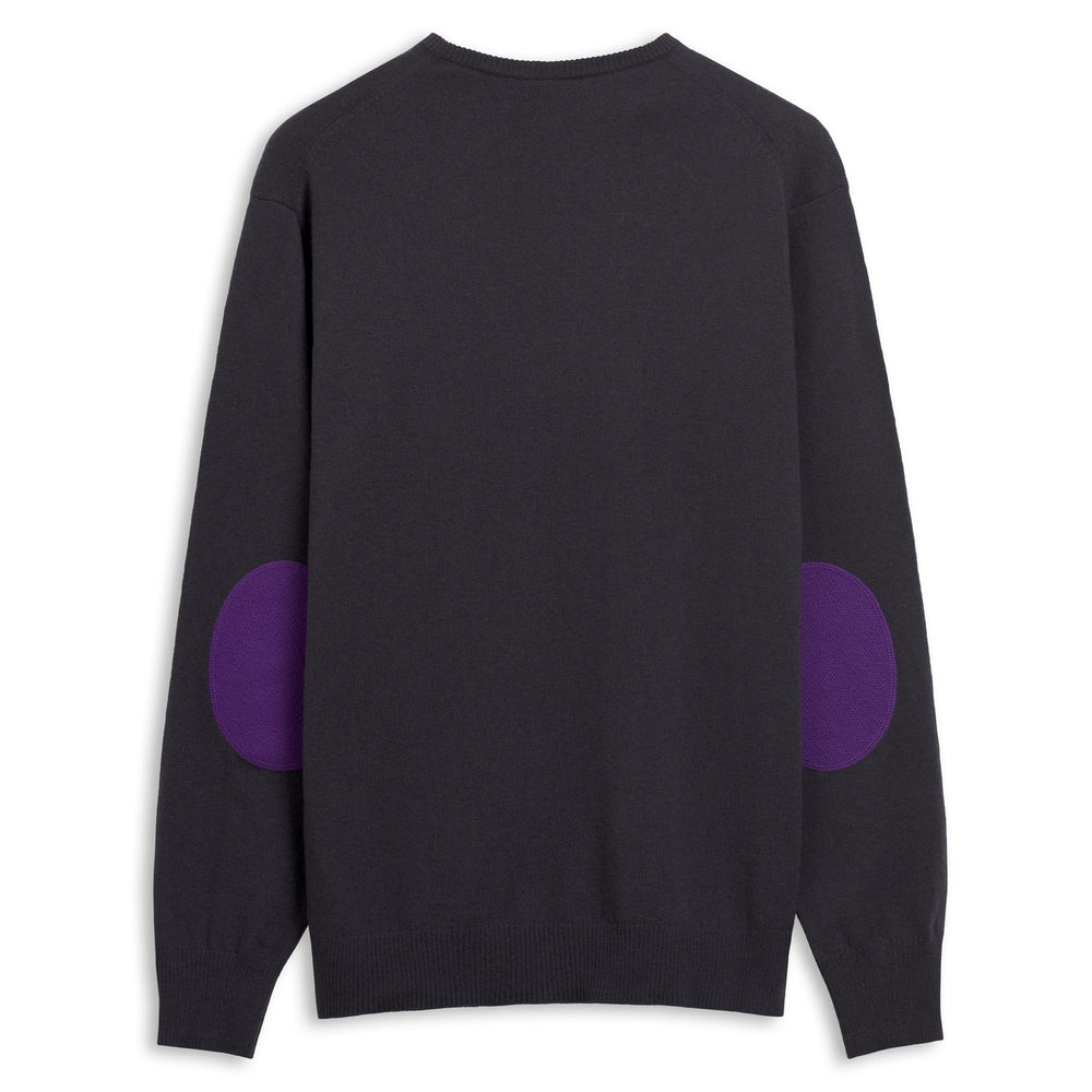 LEILO FIORENTINA - KNITWEAR - Pull  Over - Man - BLACK GREYISH-VIOLET INDIGO 02