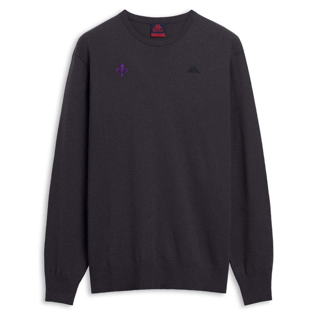 LEILO FIORENTINA - KNITWEAR - Pull  Over - Man - BLACK GREYISH-VIOLET INDIGO 01