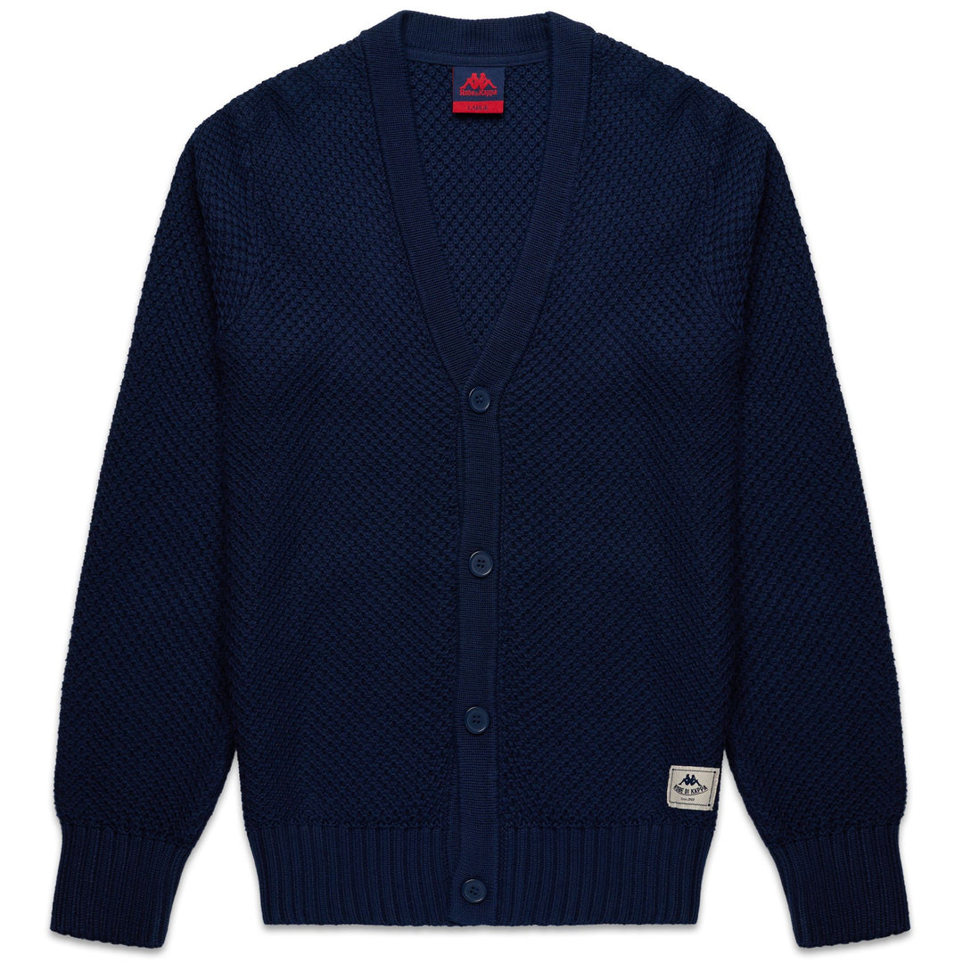 Iris Blue Men's Casual Knit Cardigan with Two Buttons 01