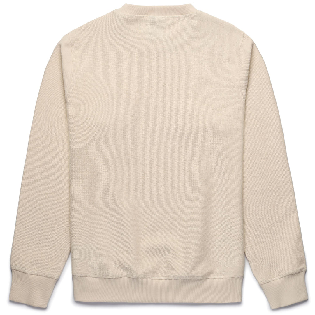 Maglione Casual Uomo in Fleece Beige Giallo con Tessuto Testurizzato main