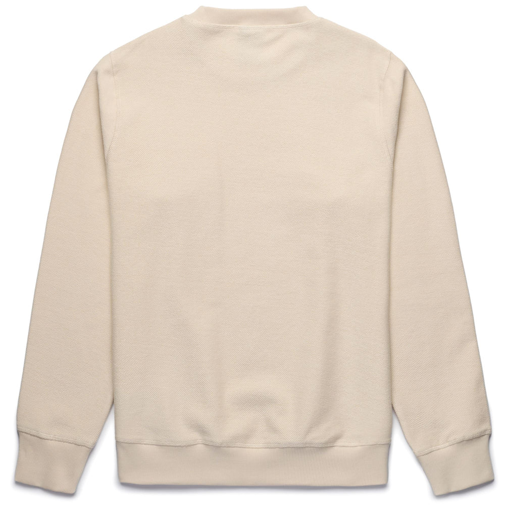 Beige Yellow Men's Casual Fleece Jumper with Textured Fabric 02