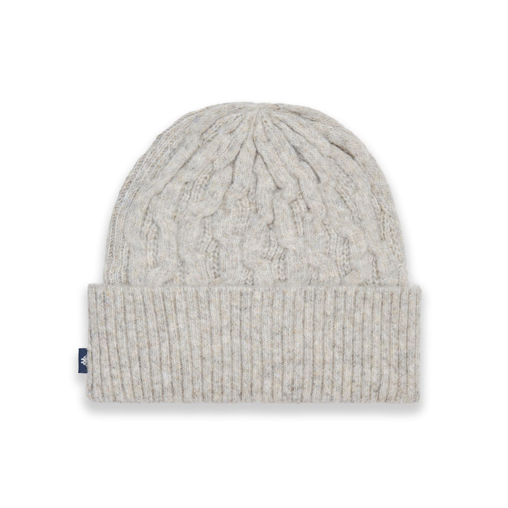 Beige Unisex Knit Hat in Soft Yarn Mix 02