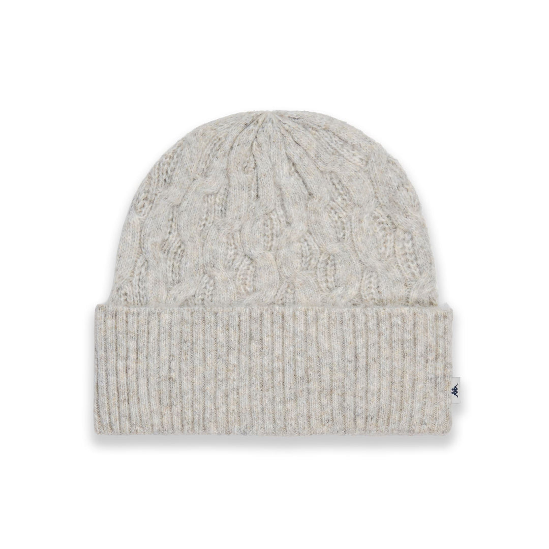 Bonnet unisexe beige en maille douce mélangée 01