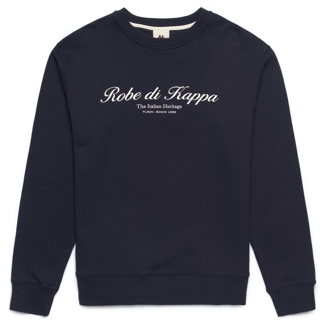 Marine blue Men's Fleece Jumper with Embroidered Detail 01