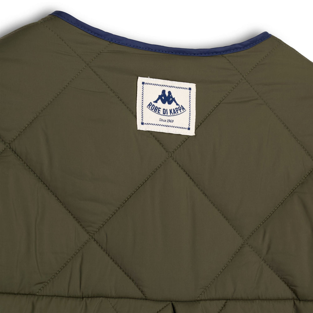 Green military Women's Short Quilted Jacket main