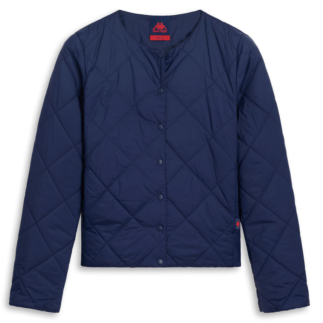 Chaqueta corta de nailon azul para mujer con acolchado main