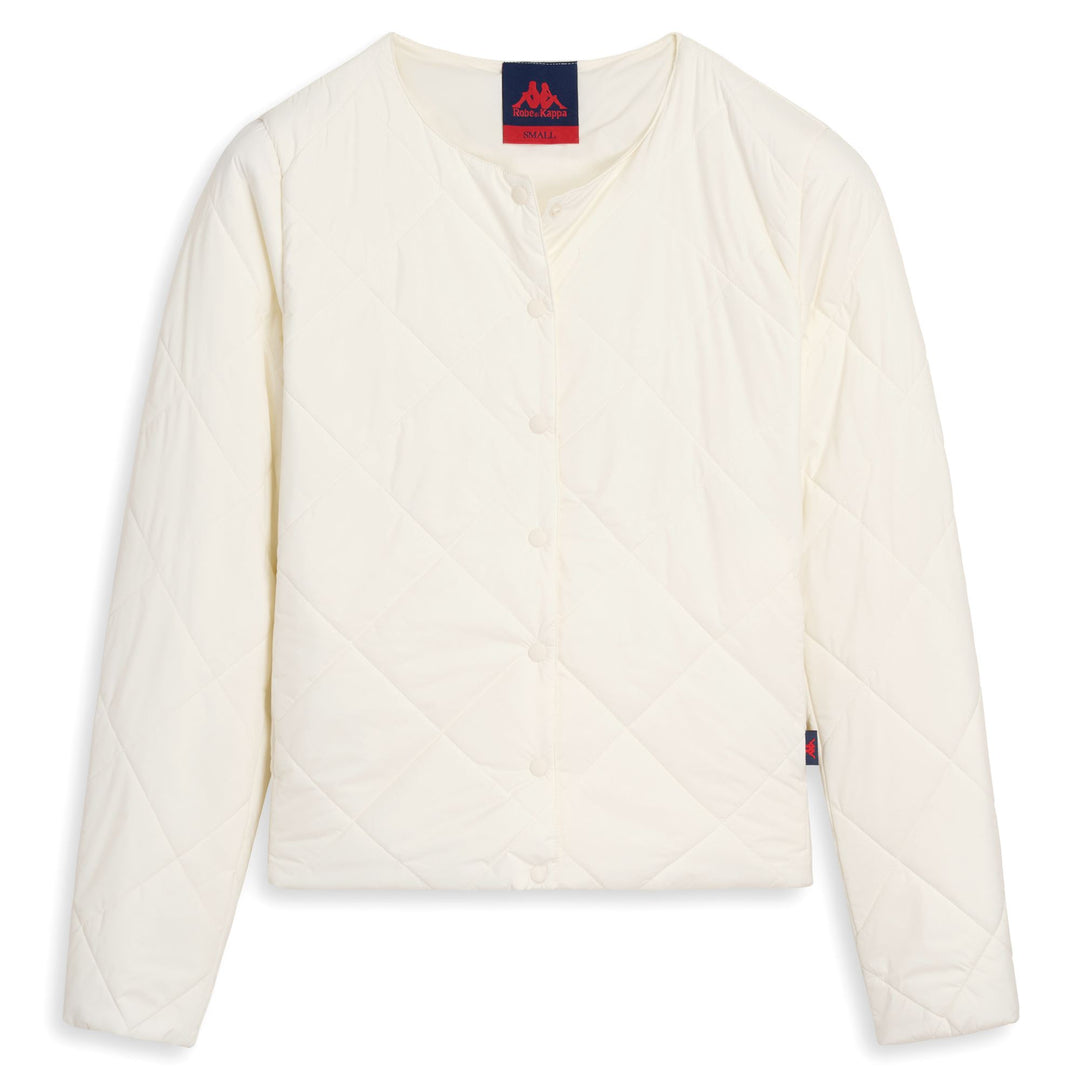 Chaqueta corta de nailon blanca para mujer con acolchado suave main