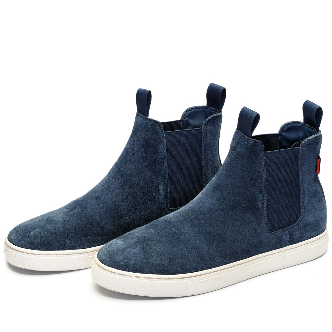 Botines Chelsea unisex azul petróleo con parte superior de cuero main