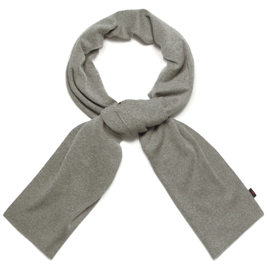 Grey unisex Classic Knitted Scarf in Cotton and Cashmere 01