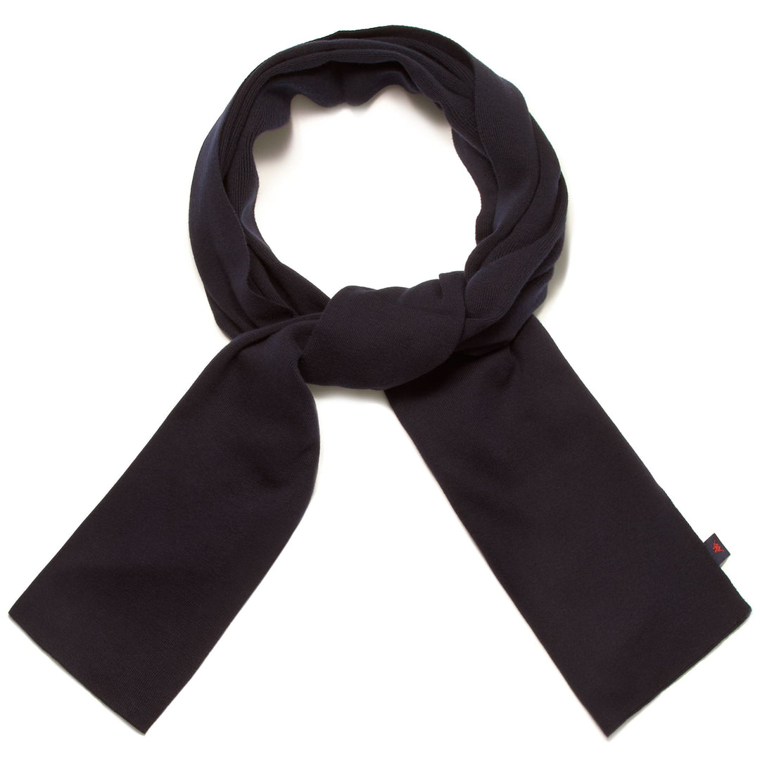 Navy Blue Unisex Classic Knitted Scarf with Cotton Cashmere Blend 01