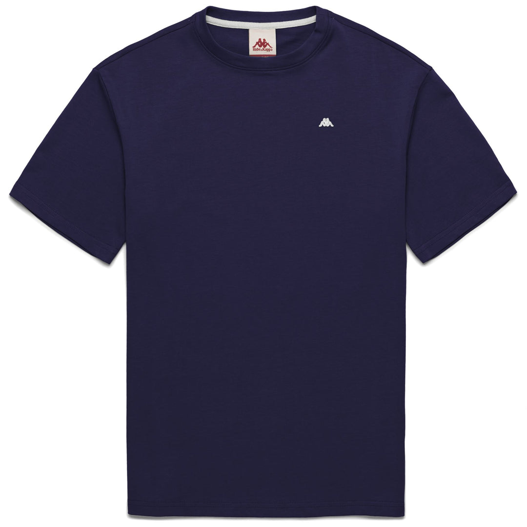 T-Shirt Casual in Cotone Blu Marino Uomo con Logo Ricamato main