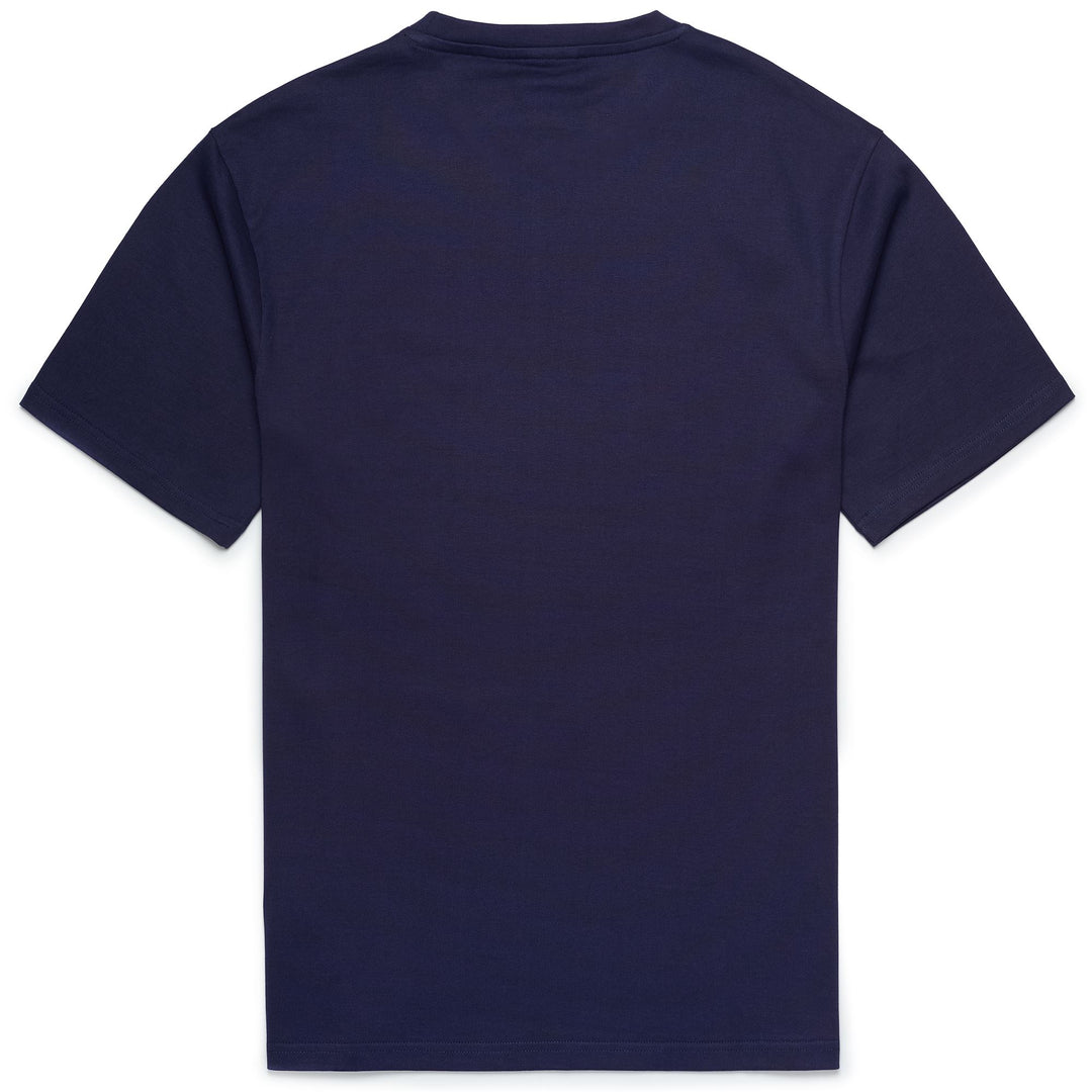 T-Shirt Casual in Cotone Blu Marino Uomo con Logo Ricamato main