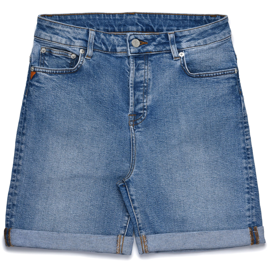 Light Blue Women's Denim 5-Pocket Slim Fit Shorts 01