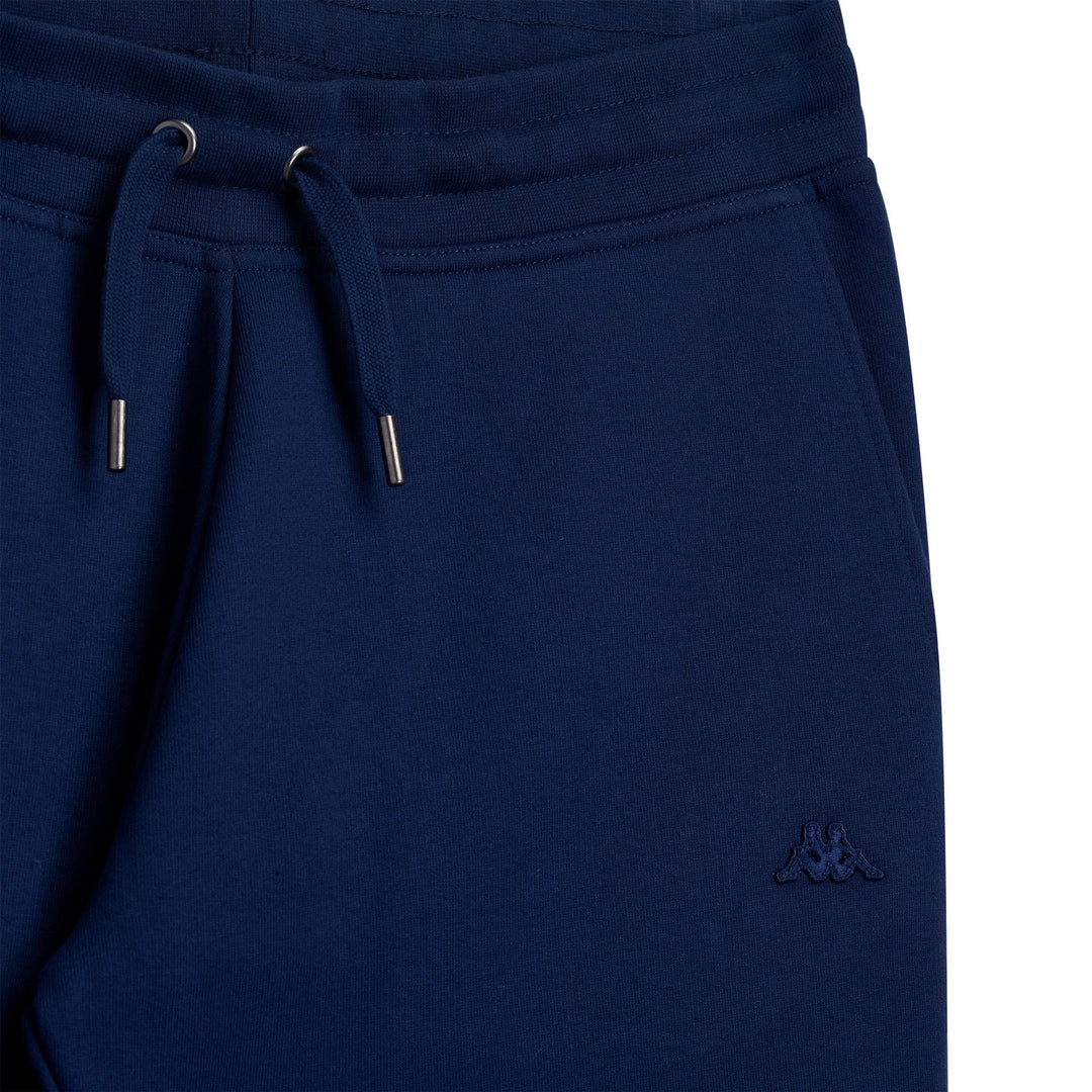 Pantaloni sportivi slim fit da uomo blu in pile spazzolato main