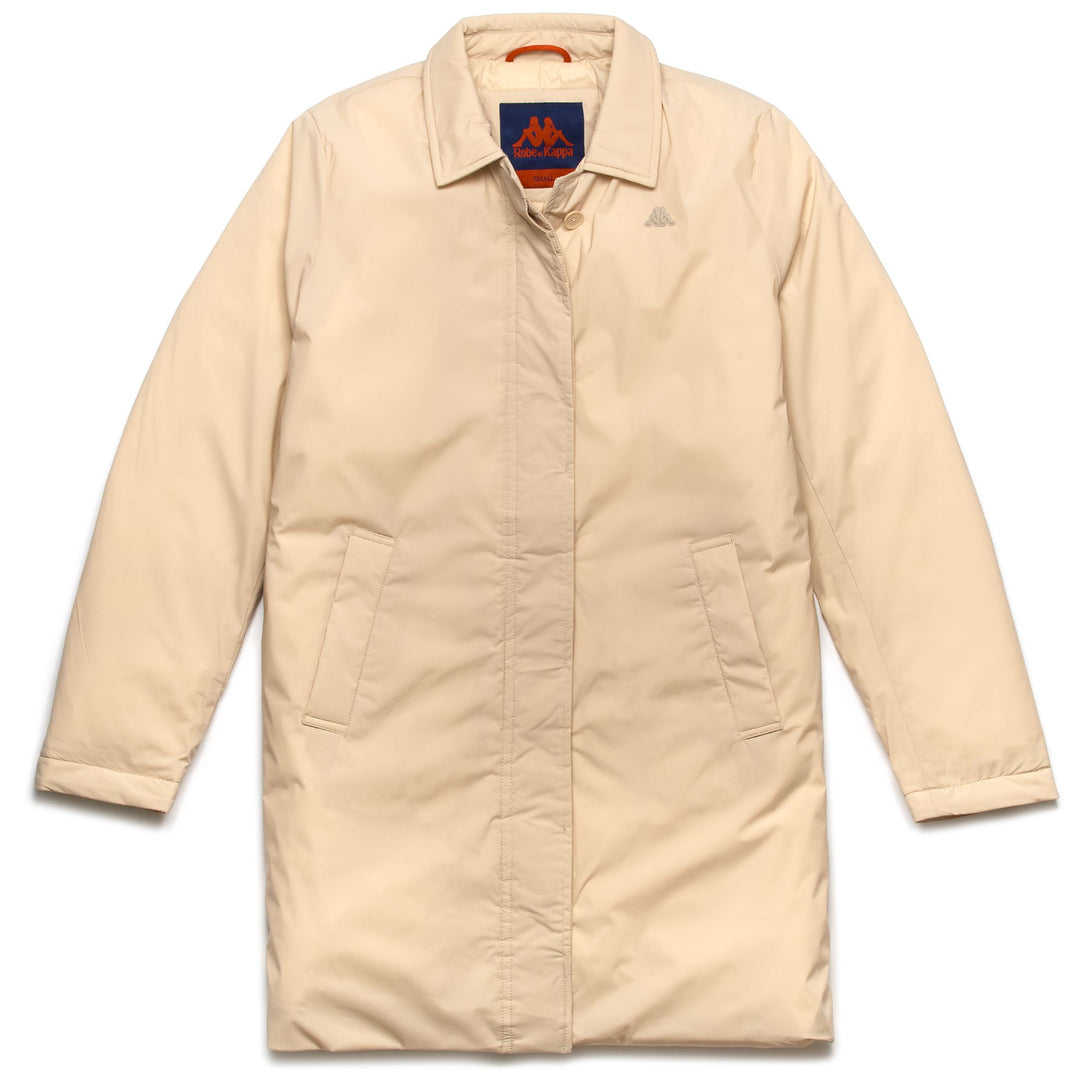 Giacca Classica Beige Marrone Donna a Mezza Lunghezza con Bottoni Nascosti 01