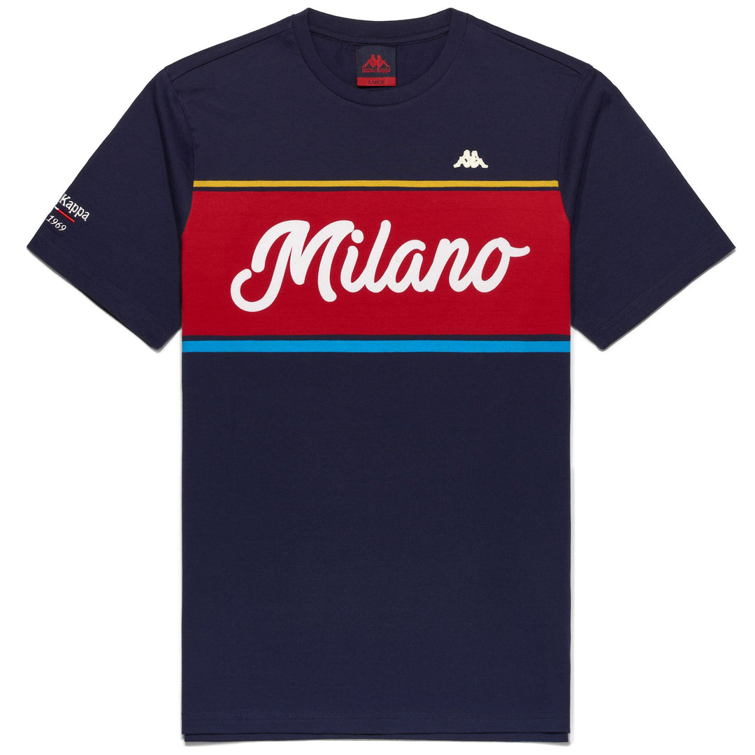 Navy Red Men's Slim Fit Casual Cotton T-Shirt 01