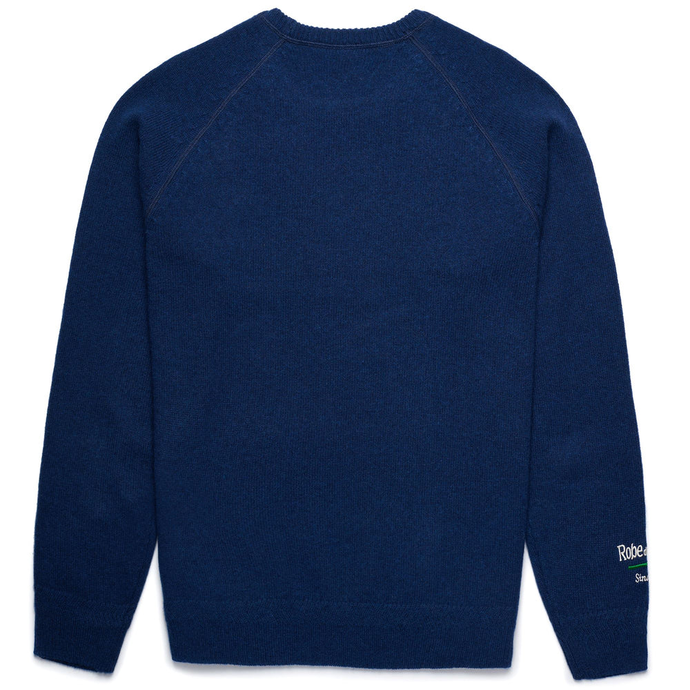 Blue Men's Slim Fit Wool Knit Jumper with Jacquard Detailing 02