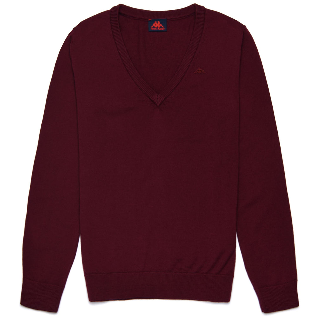 Maglione da donna rosso in lana merino, vestibilità classica 01