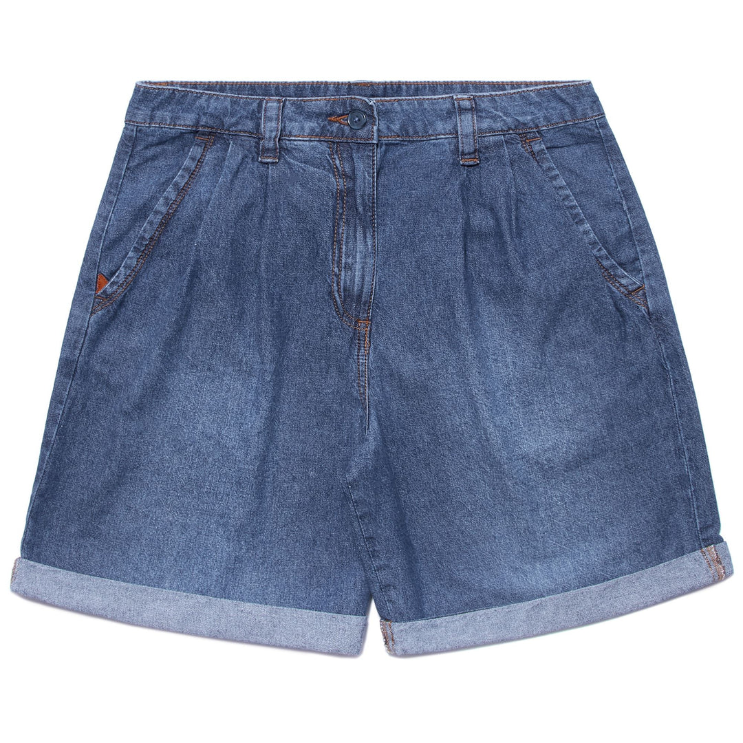 Pantaloni Corti Chino Slim Fit Donna Blu Indigo 01