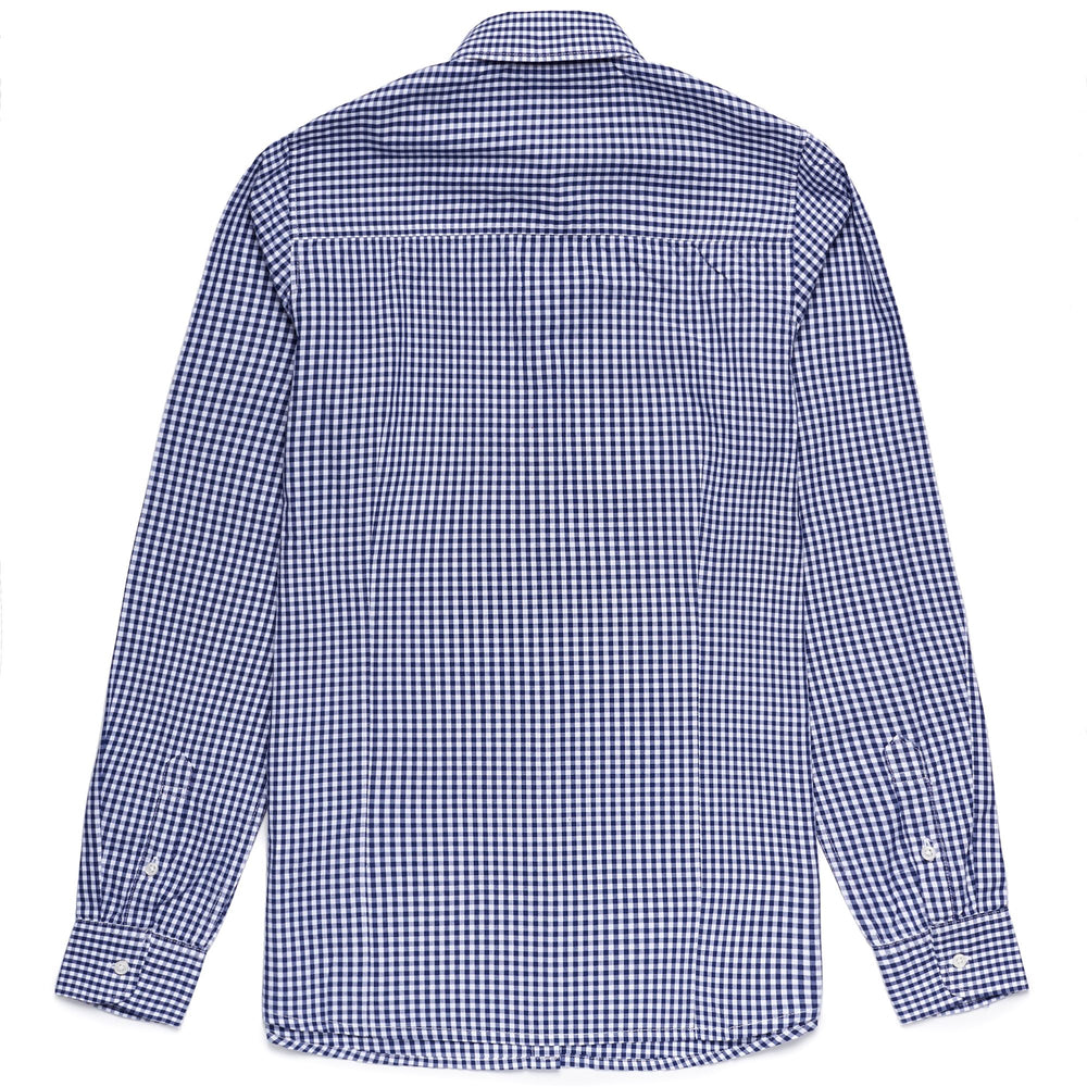 Camicia casual a quadri in cotone slim fit da donna bianca 02