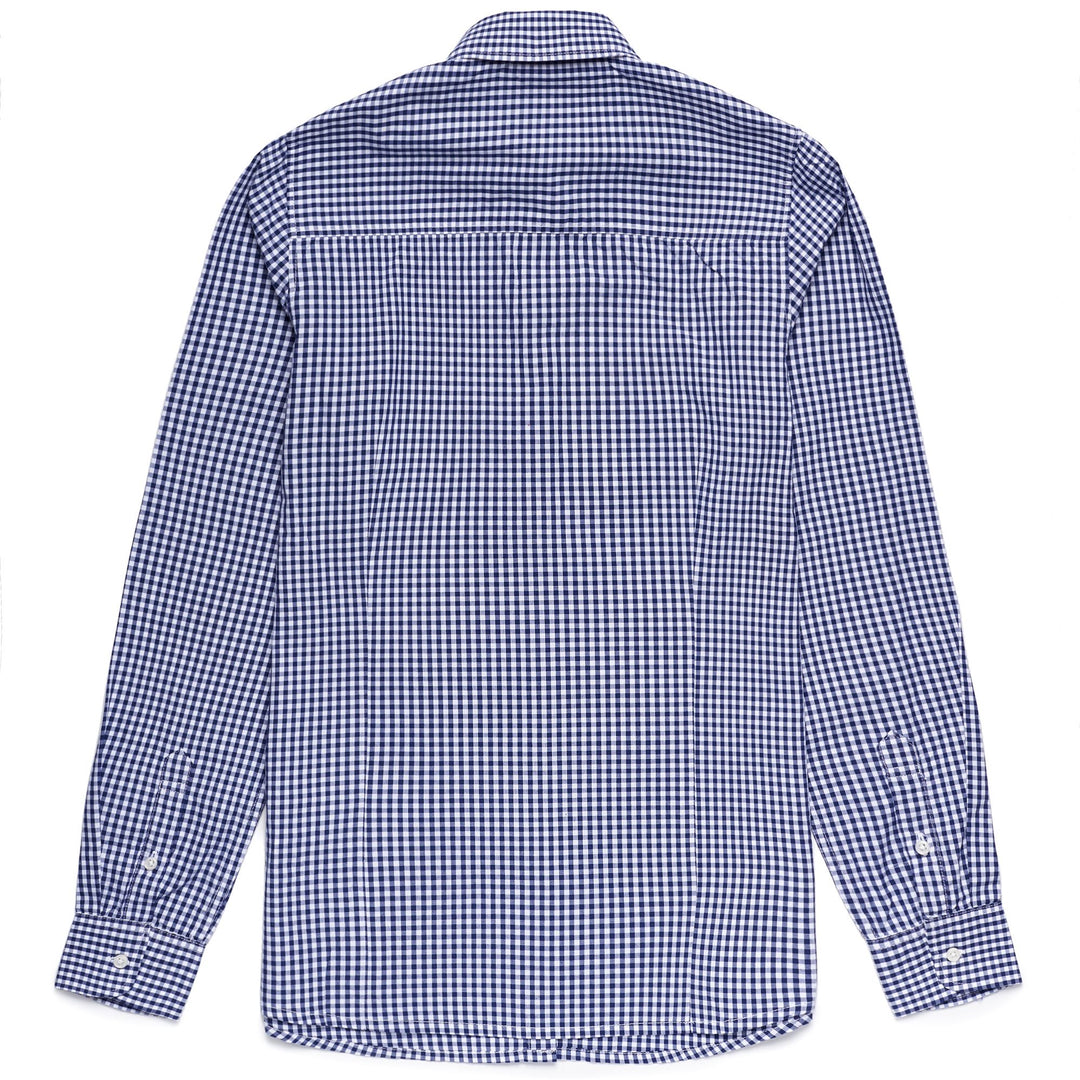 Chemise blanche à carreaux en coton décontracté, coupe ajustée, pour femme main