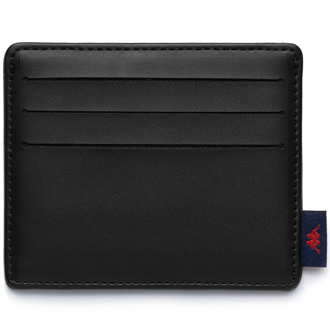 Porta badge unisex classico in pelle sintetica nera 01
