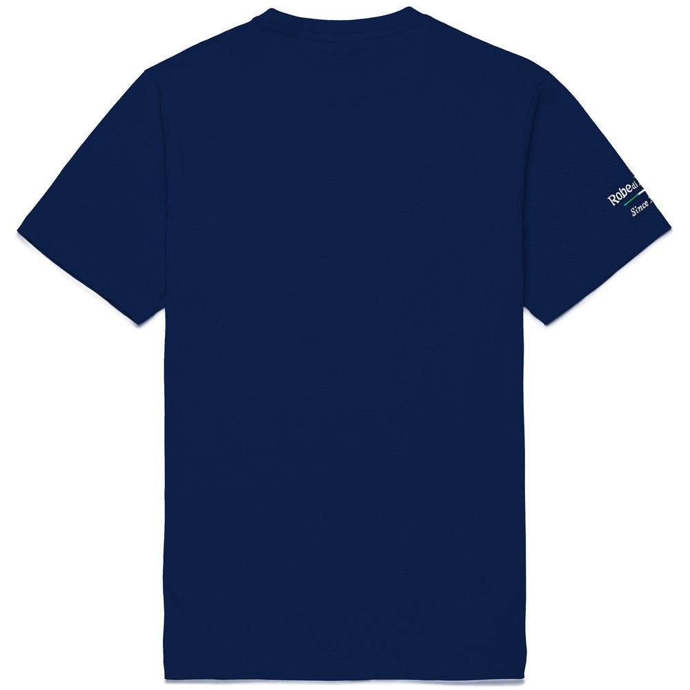 Camiseta informal entallada azul marino para hombre con letras flocadas 02