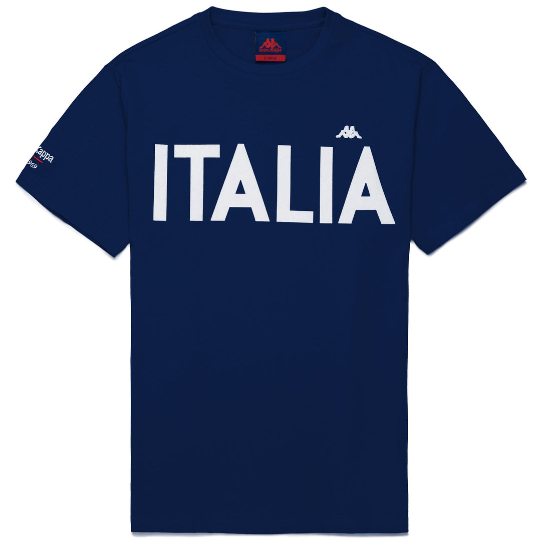 T-shirt casual slim fit in cotone da uomo blu 01