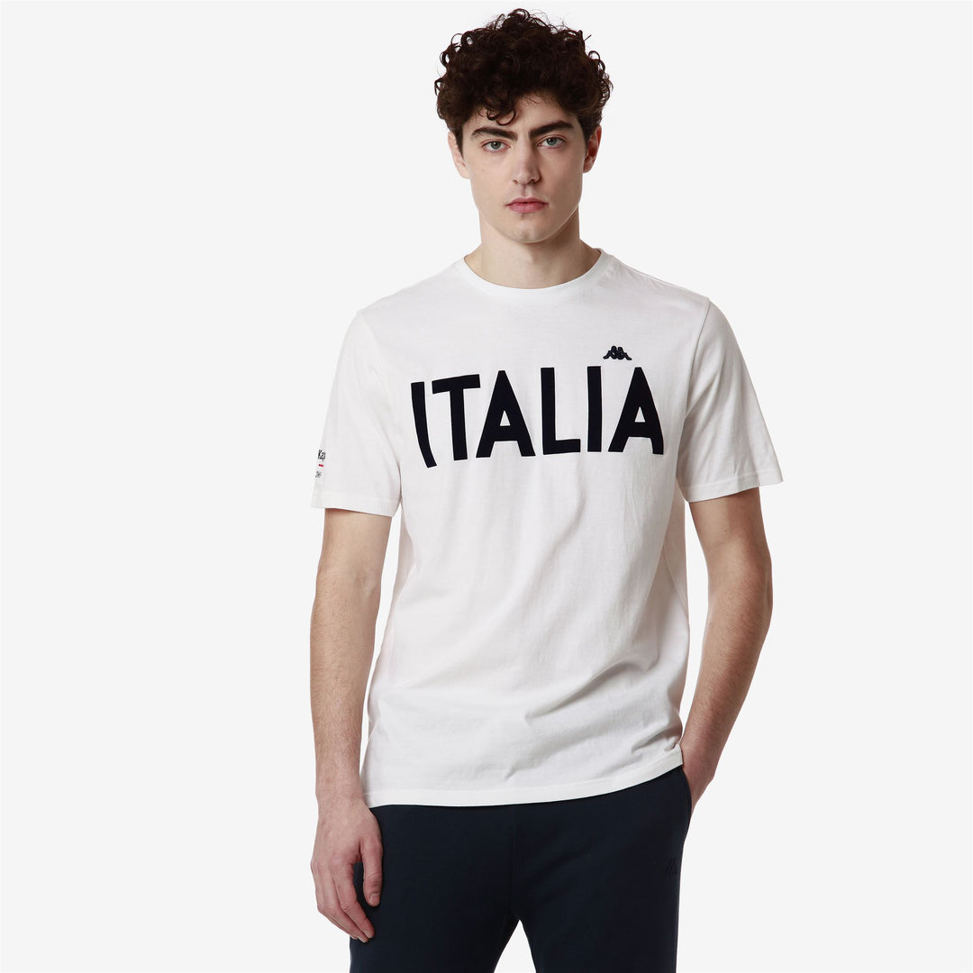 T-Shirt Casual Slim Fit Uomo Cotone Bianco Naturale main