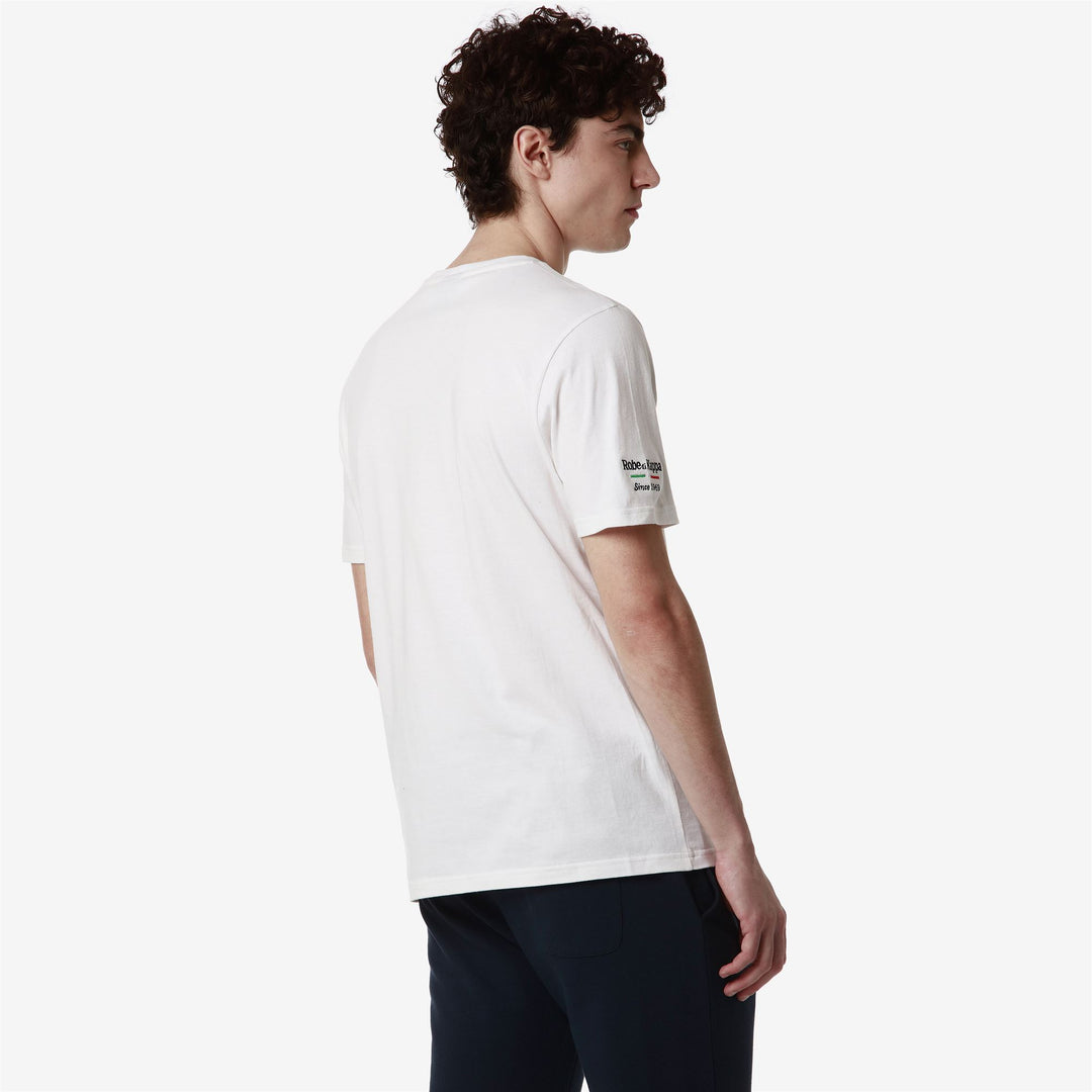 T-shirt blanc pour homme, coupe ajustée, en coton décontracté main