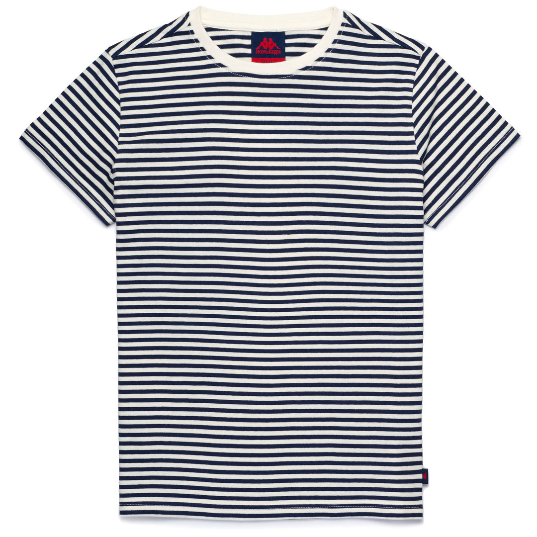 Natural Blue Women's Classic Striped Cotton T-Shirt 01
