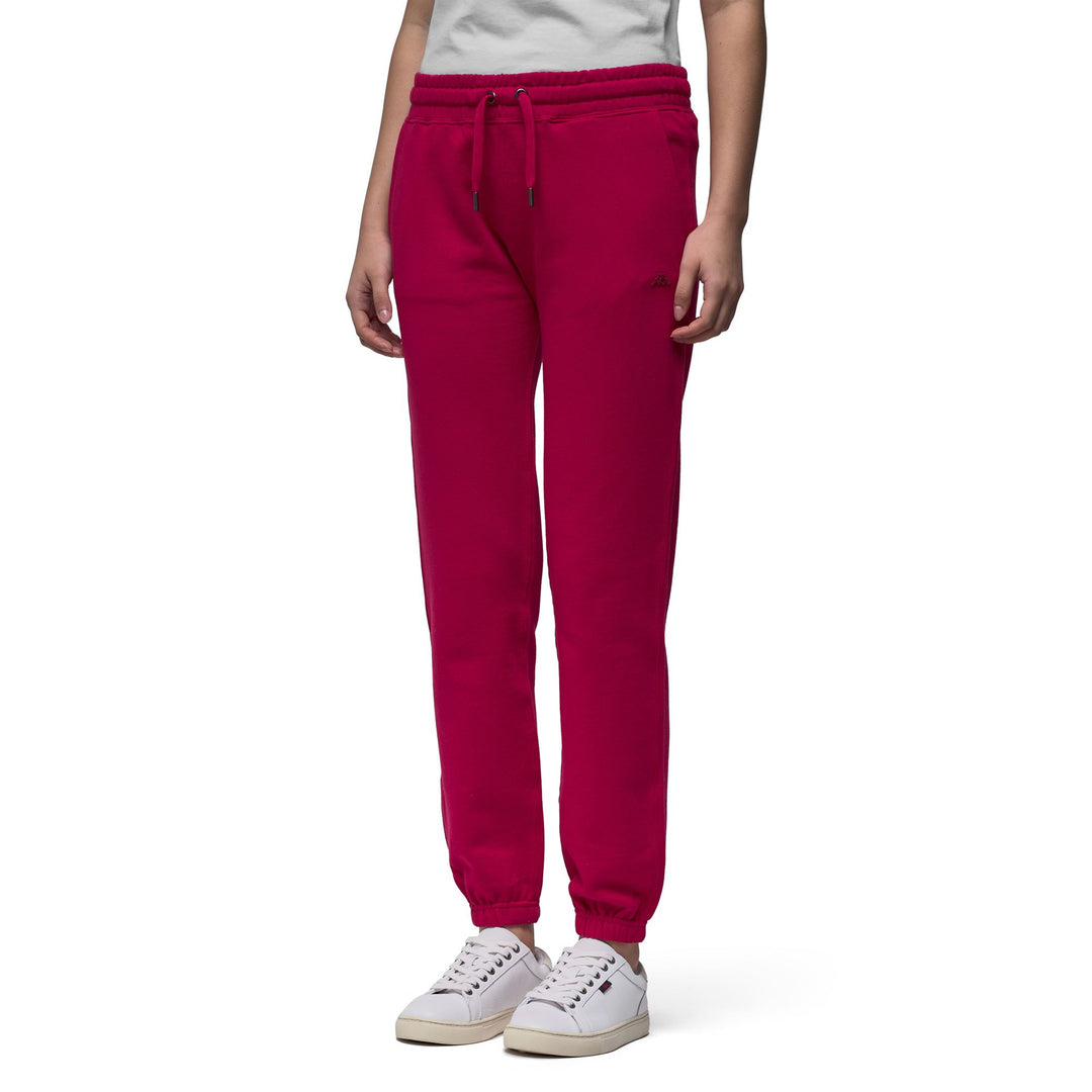 Pantaloni sportivi in ​​spugna francese classici rossi da donna main