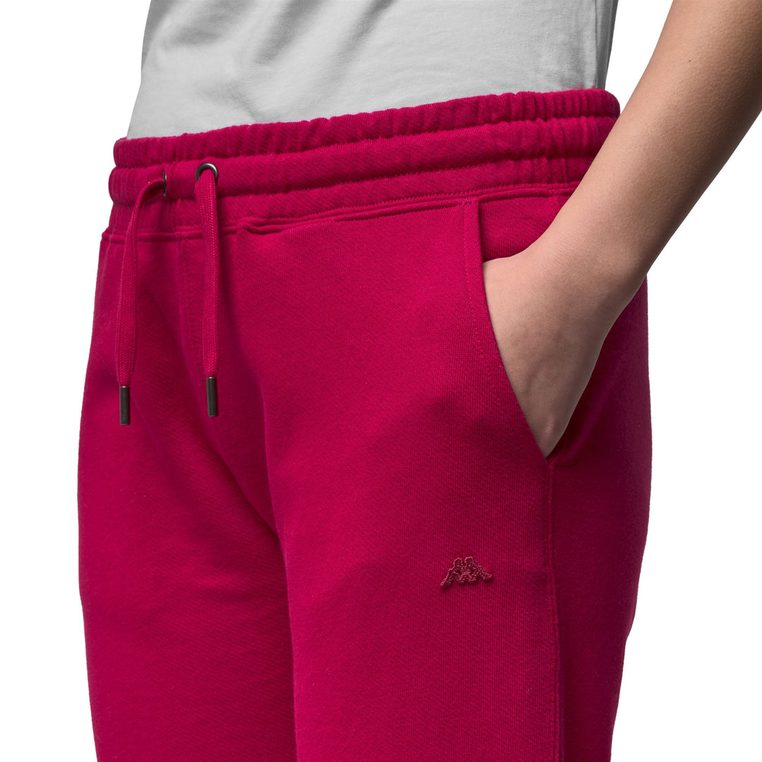 Pantaloni sportivi in ​​spugna francese classici rossi da donna main