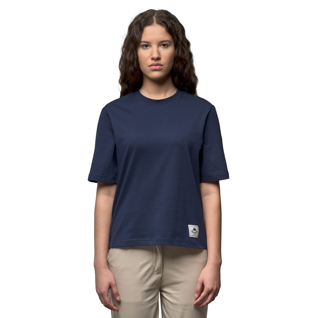 T-shirt décontracté bleu pour femme 01
