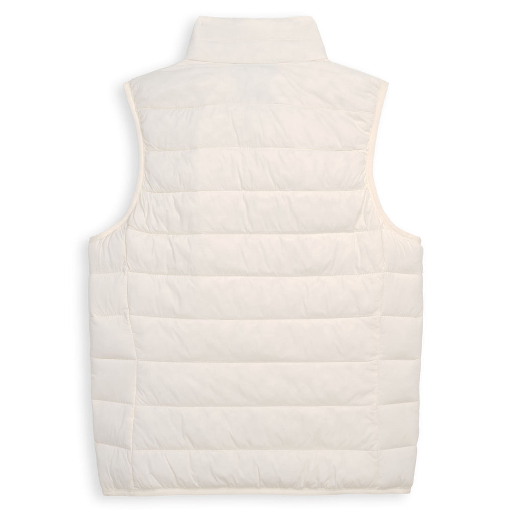Gilet da donna bianco in nylon a vestibilità aderente 02