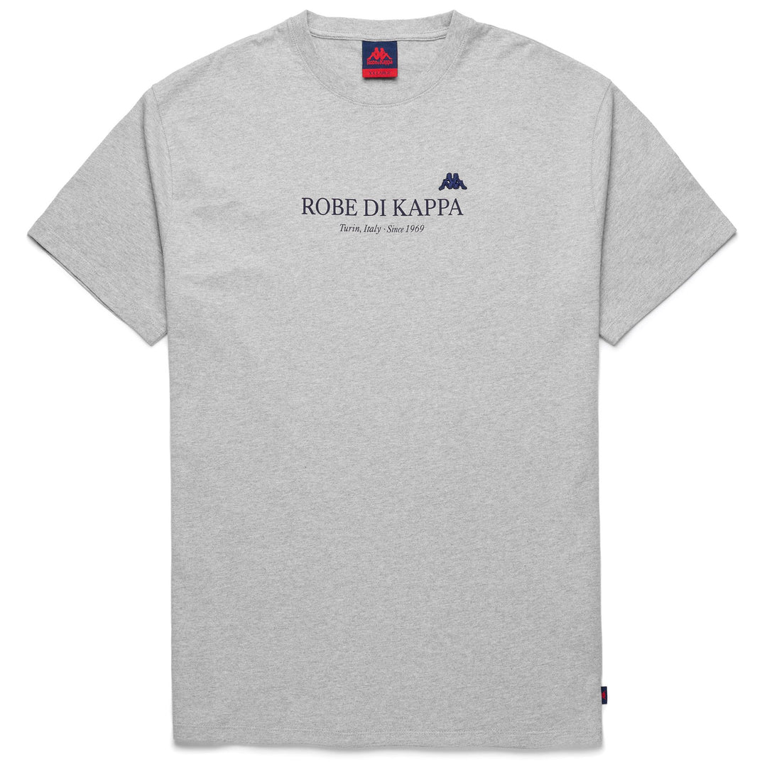 Camiseta de algodón gris de corte regular para hombre con estampado 01